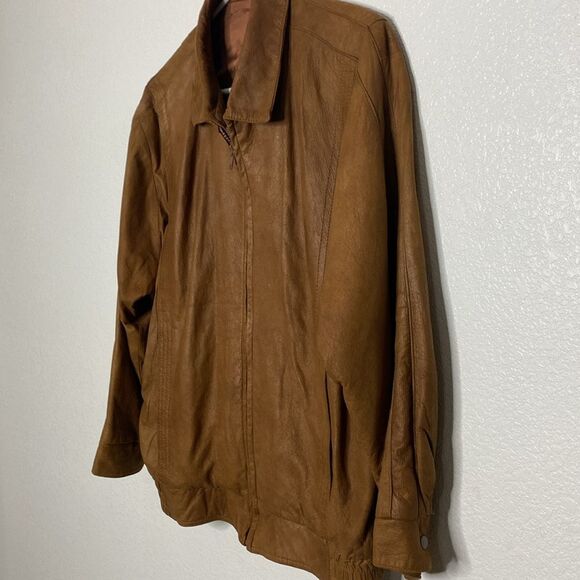 Neiman Marcus Soft Leather Full Zip Jacket Size 38 - Picture 2 of 4